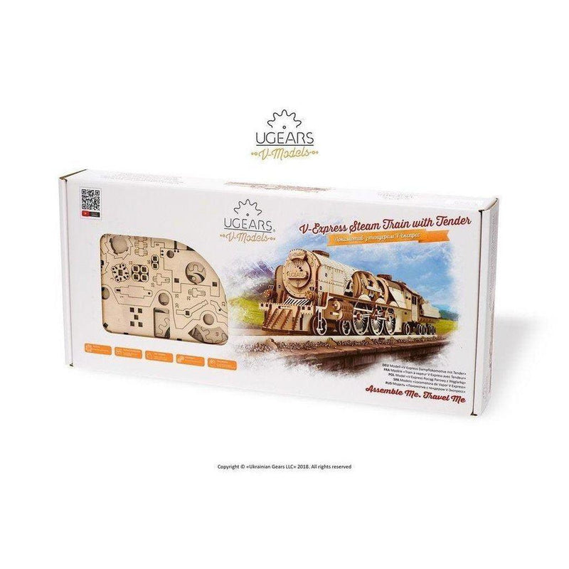 Model V-Express Steam Train with Tender-Byggesett-Ugears-Kvalitetstid AS