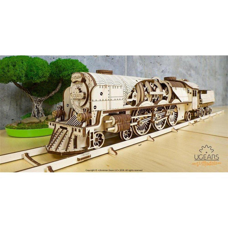 Model V-Express Steam Train with Tender-Byggesett-Ugears-Kvalitetstid AS