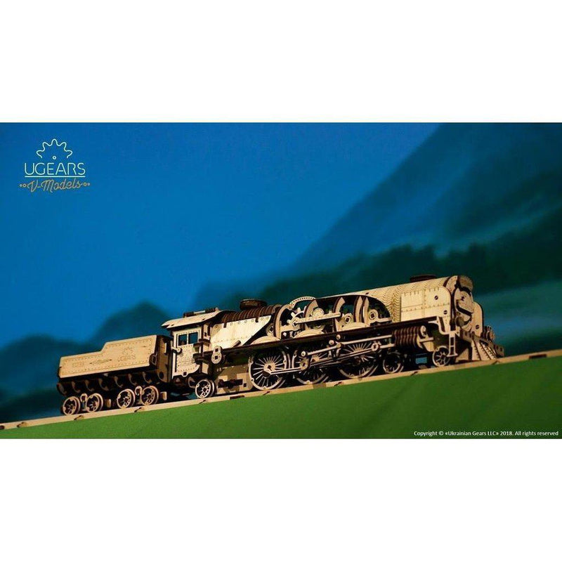 Model V-Express Steam Train with Tender-Byggesett-Ugears-Kvalitetstid AS