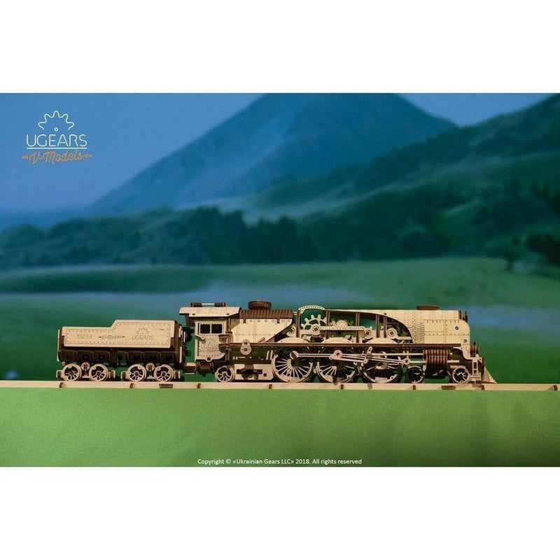 Model V-Express Steam Train with Tender-Byggesett-Ugears-Kvalitetstid AS