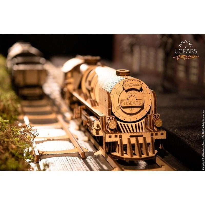 Model V-Express Steam Train with Tender-Byggesett-Ugears-Kvalitetstid AS