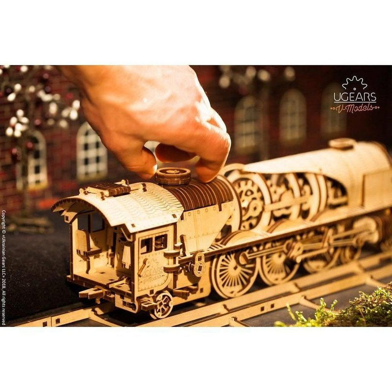 Model V-Express Steam Train with Tender-Byggesett-Ugears-Kvalitetstid AS