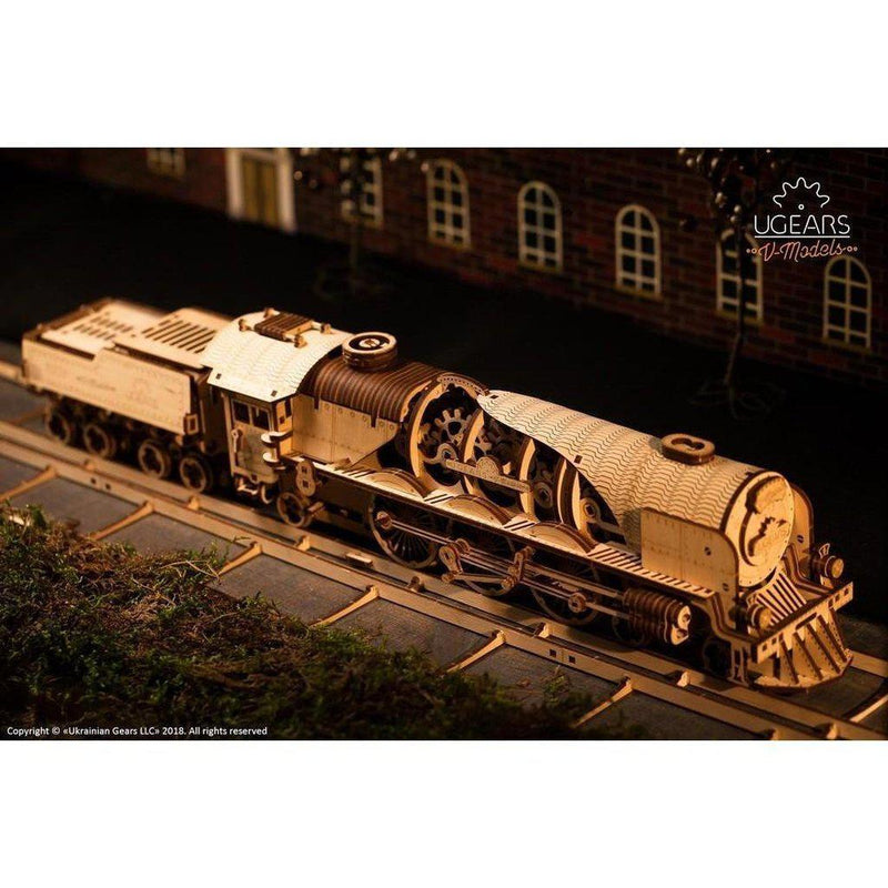 Model V-Express Steam Train with Tender-Byggesett-Ugears-Kvalitetstid AS