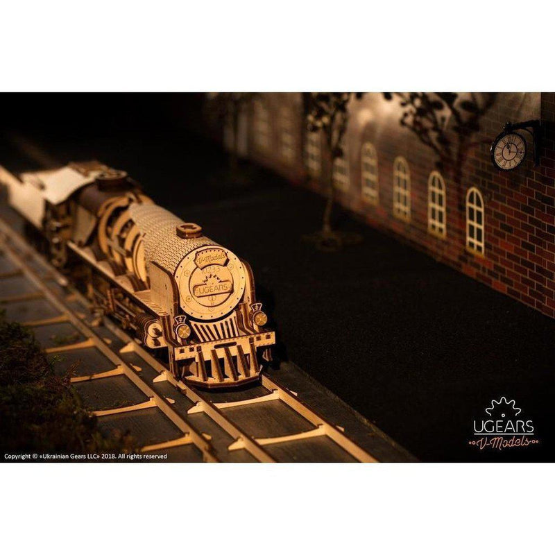 Model V-Express Steam Train with Tender-Byggesett-Ugears-Kvalitetstid AS