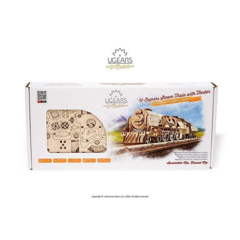 Model V-Express Steam Train with Tender-Byggesett-Ugears-Kvalitetstid AS