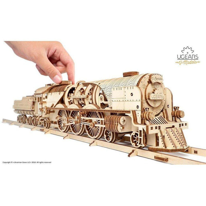 Model V-Express Steam Train with Tender-Byggesett-Ugears-Kvalitetstid AS