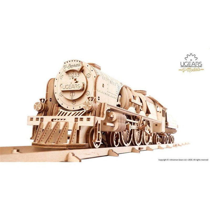 Model V-Express Steam Train with Tender-Byggesett-Ugears-Kvalitetstid AS