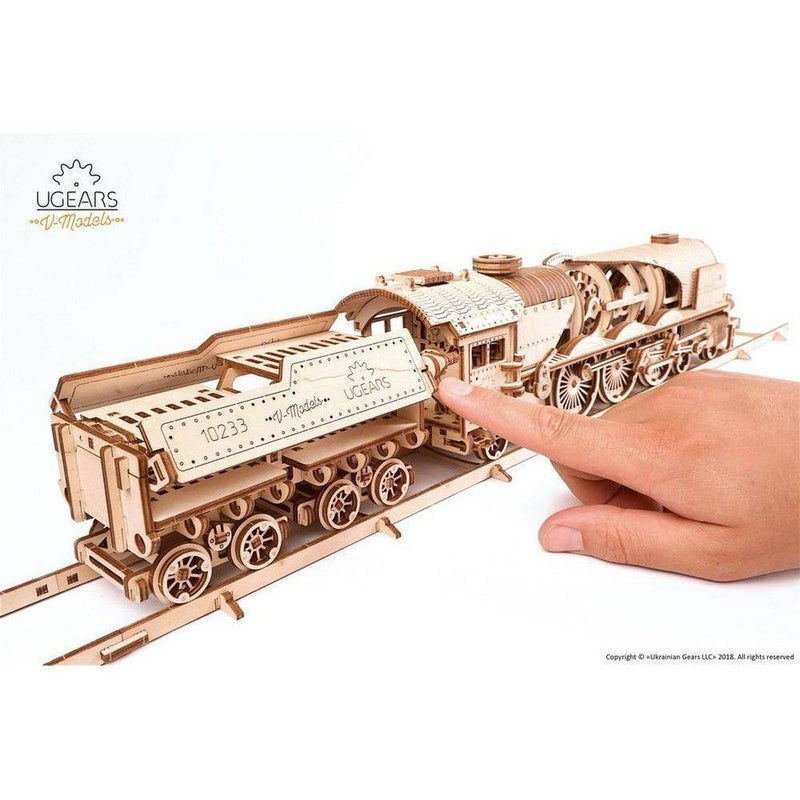 Model V-Express Steam Train with Tender-Byggesett-Ugears-Kvalitetstid AS