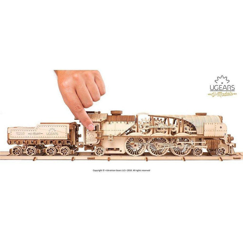 Model V-Express Steam Train with Tender-Byggesett-Ugears-Kvalitetstid AS
