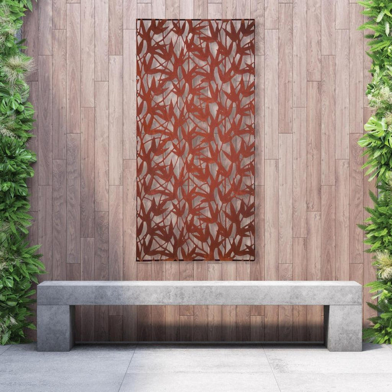 Designskjerm | Metall Core-Ten | Bamboo-Designskjerm-Core Landscape Products-90 x 180cm-Kvalitetstid AS