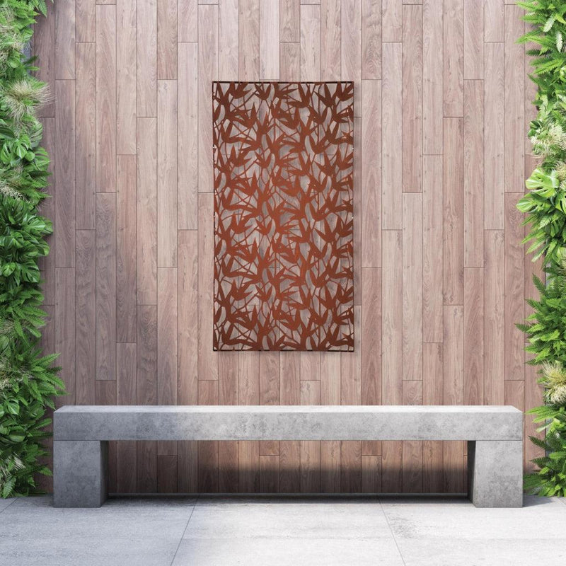 Designskjerm | Metall Core-Ten | Bamboo-Designskjerm-Core Landscape Products-60 x 120cm-Kvalitetstid AS