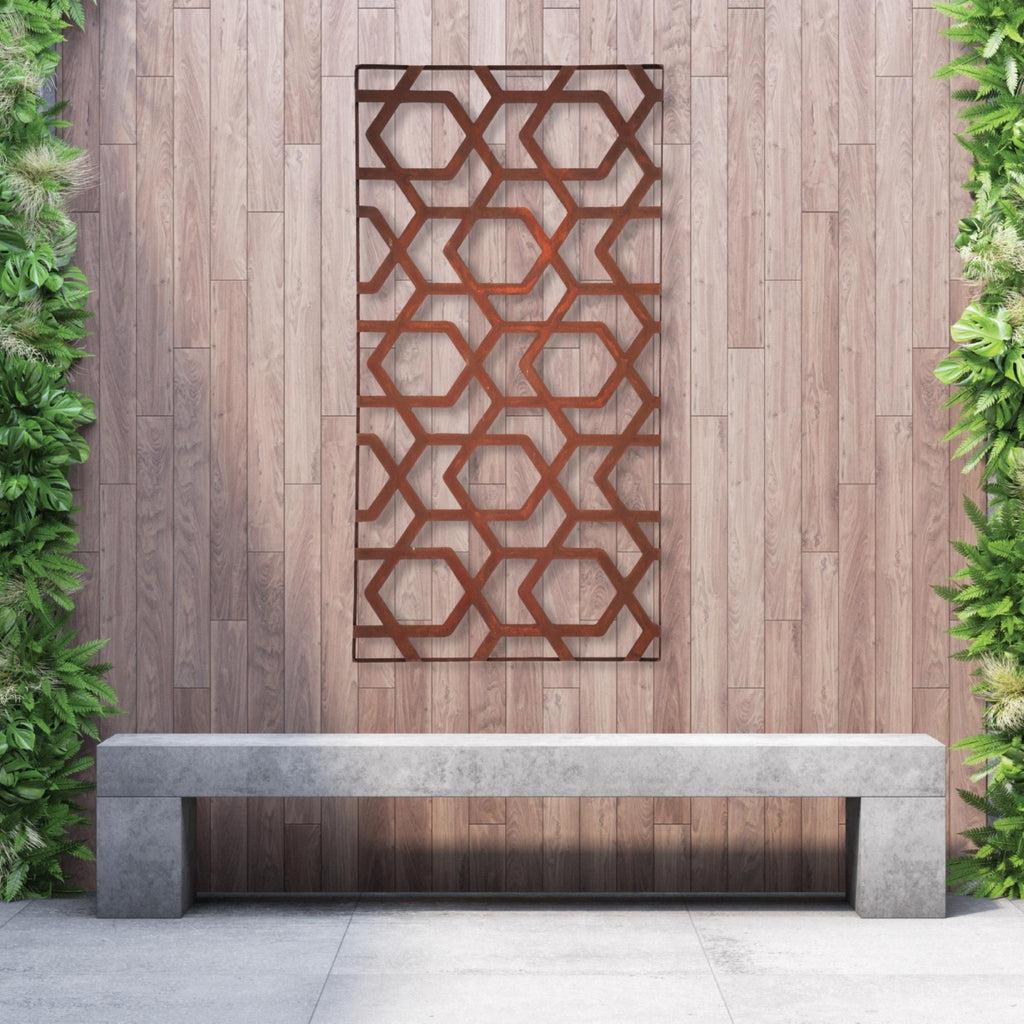 Designskjerm | Metall Core-Ten | Hive-Designskjerm-Core Landscape Products-90 x 180cm-Kvalitetstid AS