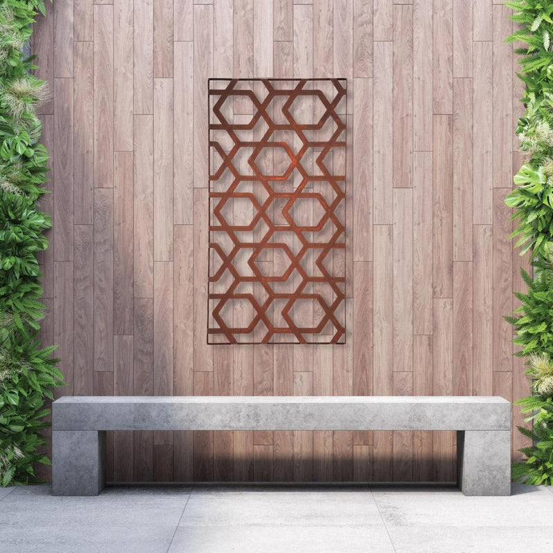 Designskjerm | Metall Core-Ten | Hive-Designskjerm-Core Landscape Products-60 x 120cm-Kvalitetstid AS