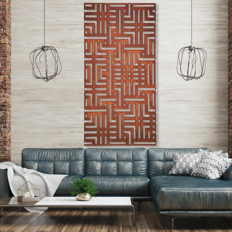 Designskjerm | Metall Core-Ten | Labyrinth-Designskjerm-Core Landscape Products-60 x 120cm-Kvalitetstid AS