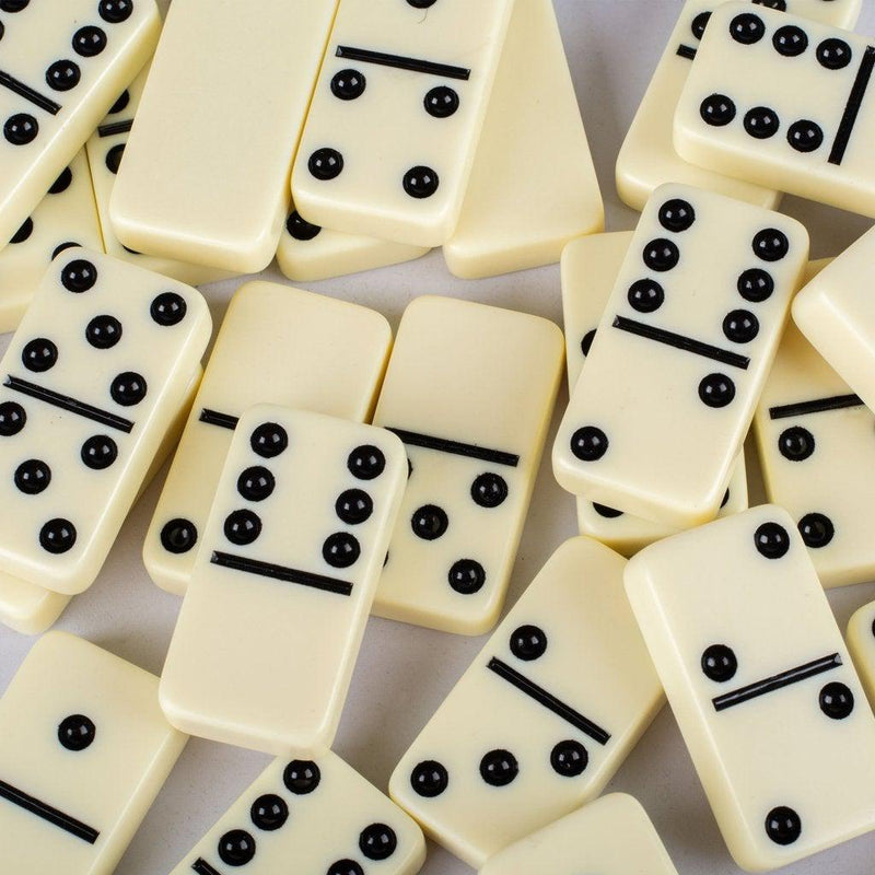 DOMINO SET in Dark Walnut replica wooden case-Bordspill-Manopoulos-Medium-Kvalitetstid AS