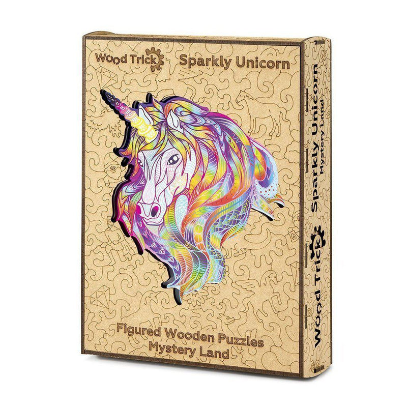 Sparkle Unicorn - wooden colorful puzzle by WoodTrick.