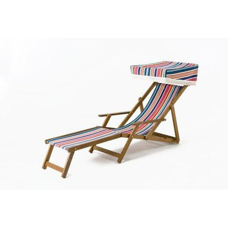 Flukt-Solseng | Edvardiansk fluktstol | Vevd bomull-Fluktstoler-Southsea Deckchairs-WC42-Kvalitetstid AS