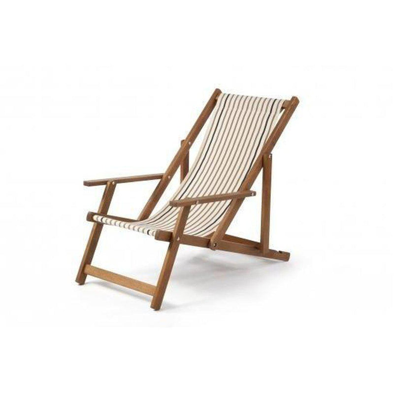 Fluktstol m/armlener| Vevd bomull-Fluktstoler-Southsea Deckchairs-WC42-Kvalitetstid AS