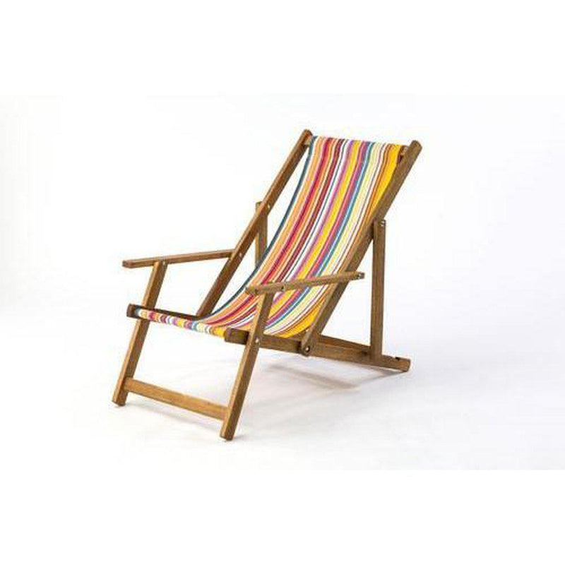 Fluktstol m/armlener| Vevd bomull-Fluktstoler-Southsea Deckchairs-WC65-Kvalitetstid AS