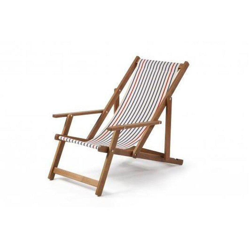 Fluktstol m/armlener| Vevd bomull-Fluktstoler-Southsea Deckchairs-WC46-Kvalitetstid AS