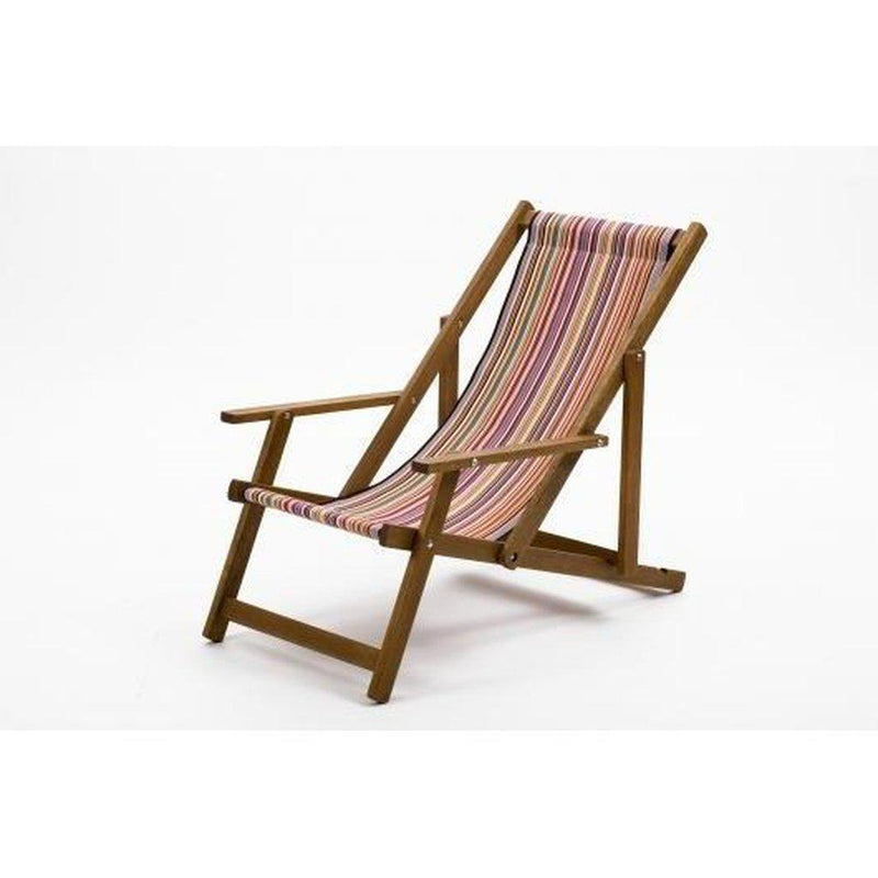 Fluktstol m/armlener| Vevd bomull-Fluktstoler-Southsea Deckchairs-WC06-Kvalitetstid AS