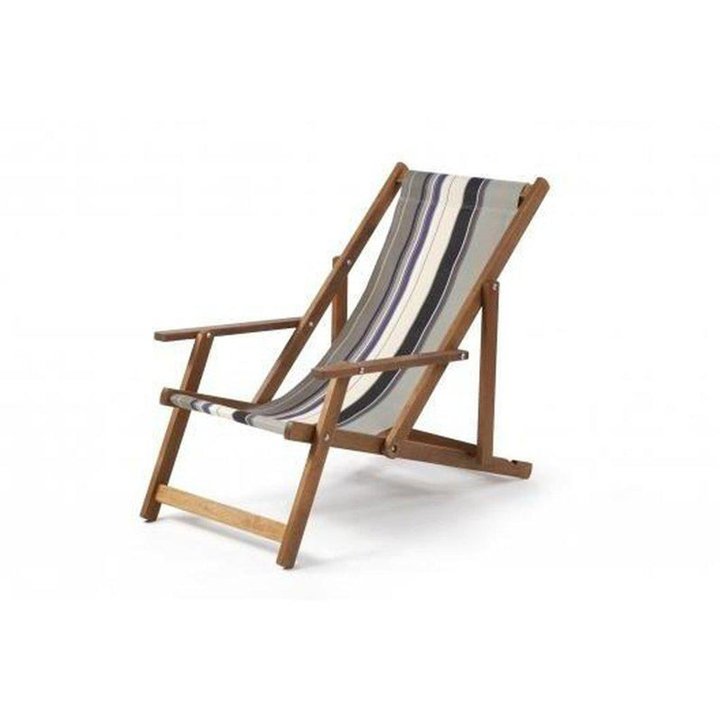 Fluktstol m/armlener| Vevd bomull-Fluktstoler-Southsea Deckchairs-WC36-Kvalitetstid AS