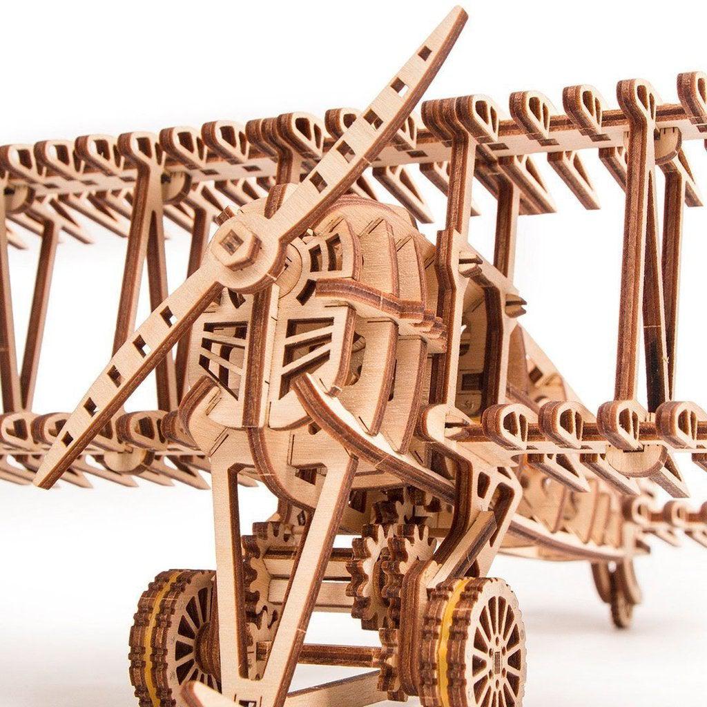 Plane - 3D mekanisk 3D byggesett i tre fra WoodTrick