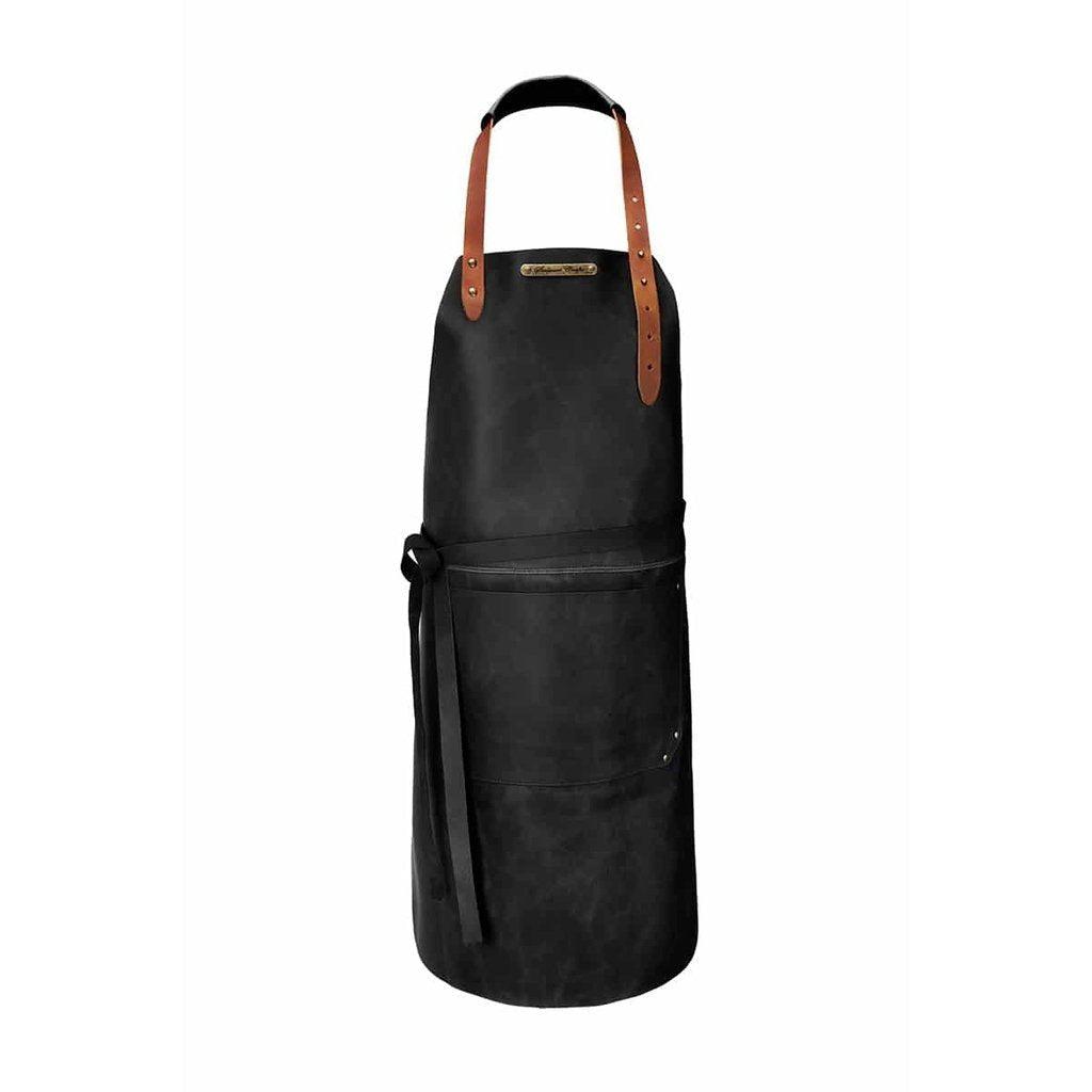Forkle | Skinnforkle XL - Full Lengde - Lær-Hage-Stalwart Crafts-Black-Kvalitetstid AS