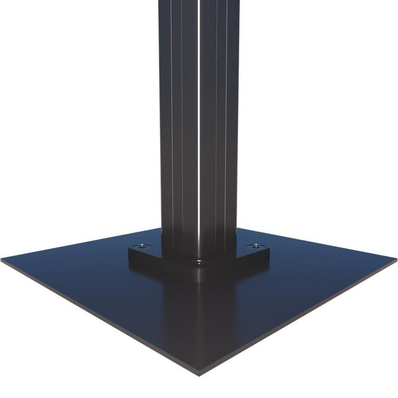 Stolpefotplate til designskjerm | Sort stål | Frittstående-Designskjerm tilbehør-Core Landscape Products-Kvalitetstid AS