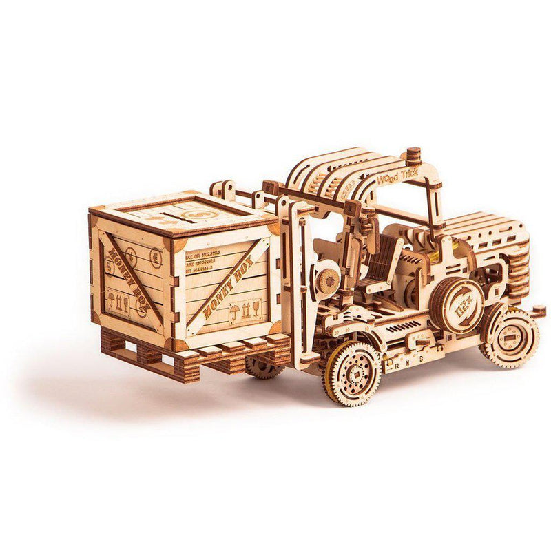 Forklift - 3D mekanisk 3D byggesett i tre fra WoodTrick