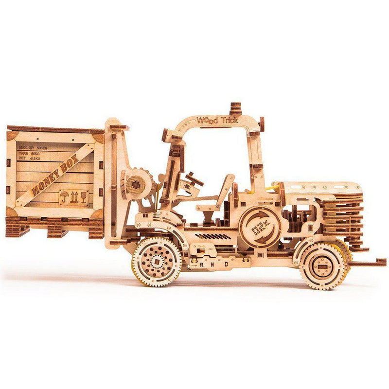 Forklift - 3D mekanisk 3D byggesett i tre fra WoodTrick