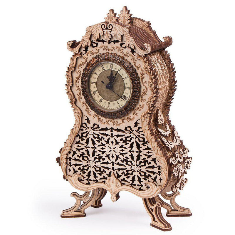 Vintage Clock - 3D mekanisk 3D byggesett i tre fra WoodTrick