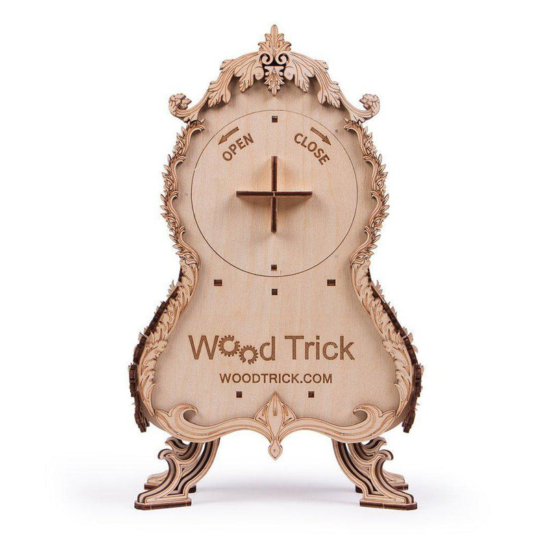 Vintage Clock - 3D mekanisk 3D byggesett i tre fra WoodTrick