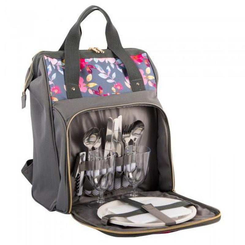 Gardenia Ryggsekk Grey Floral-Picnic-Navigate-Kvalitetstid AS