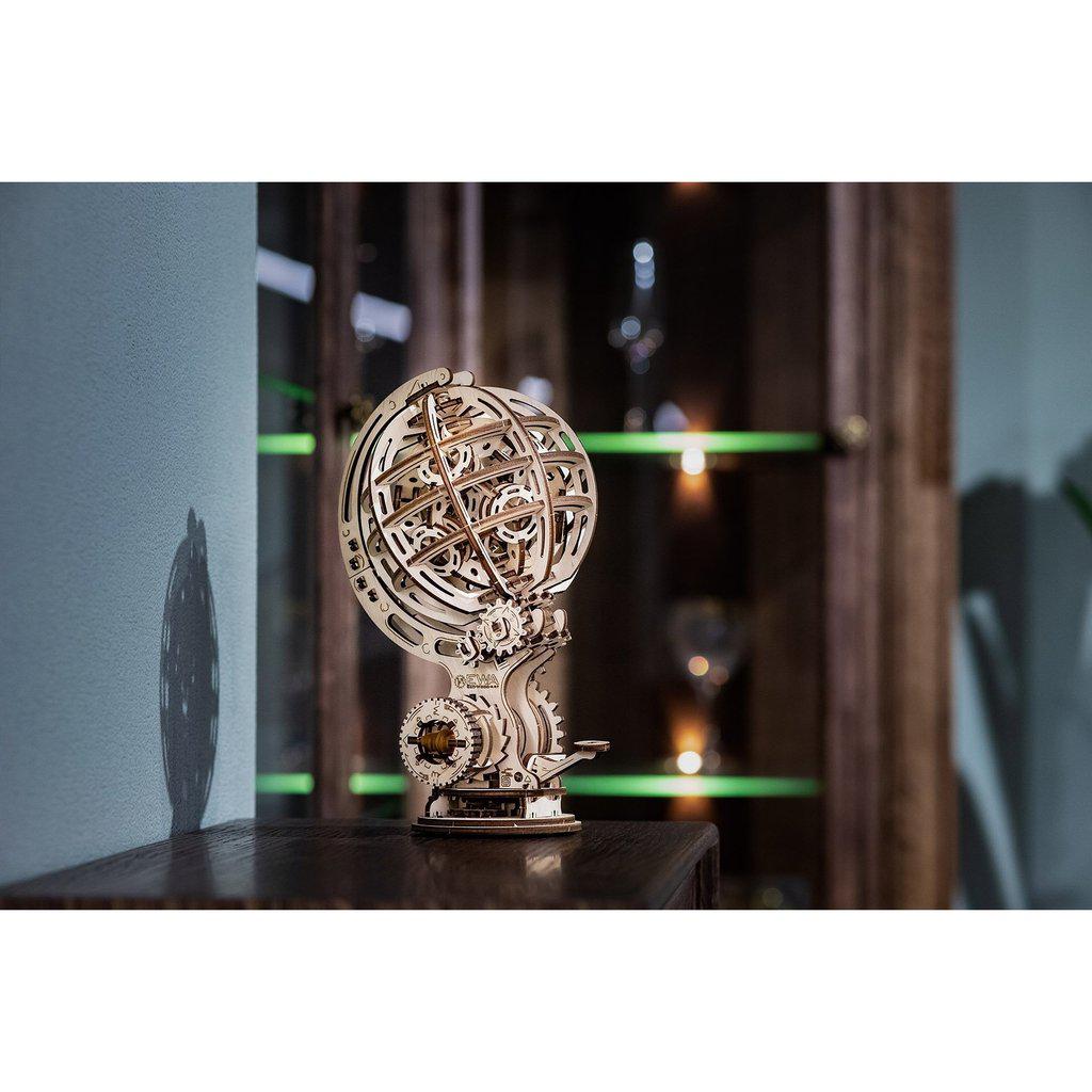 Globus | Kinetic Globe-Byggesett-Eco-Wood-Art-Kvalitetstid AS
