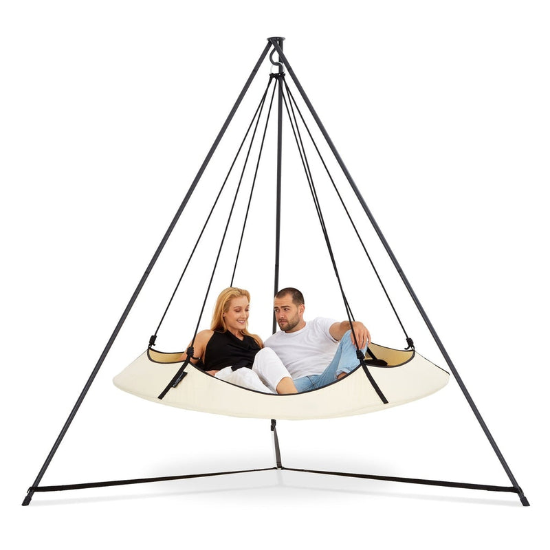 Hangout Pod Hengekøye-Hengekøyer-Tareo Group-Krem (sorte tau)-Kvalitetstid AS