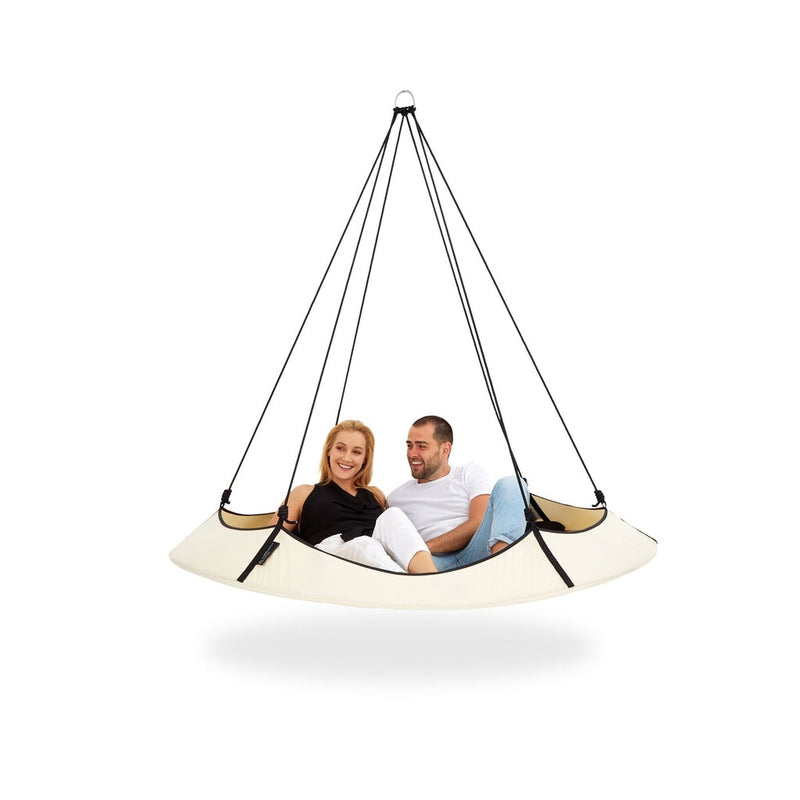 Hangout Pod Hengekøye-Hengekøyer-Tareo Group-Krem (sorte tau)-Kvalitetstid AS