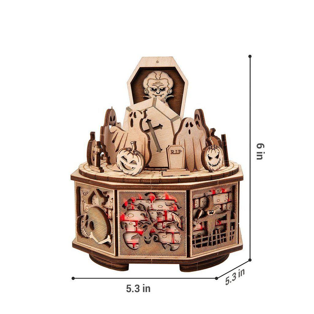 Happy-Halloween---3D-wooden-mechanical-model-kit-by-WoodTrick