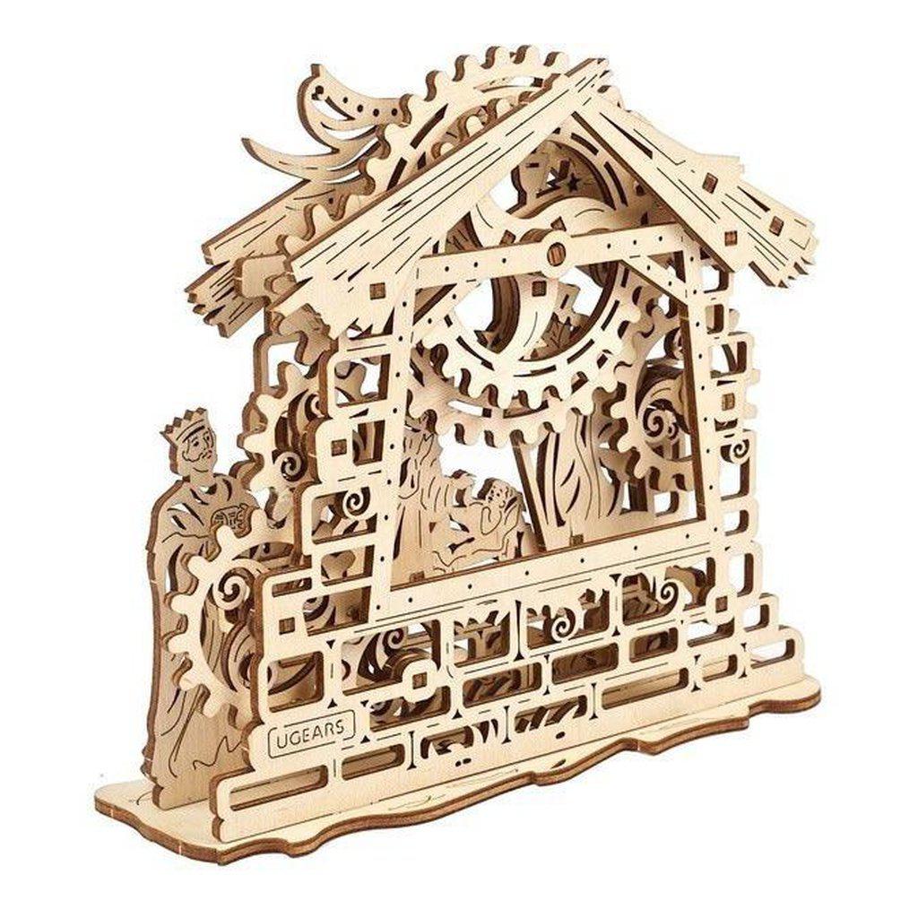Julekrybbe Klassisk | Mekanisk 3-D byggesett-Byggesett-Ugears-Kvalitetstid AS