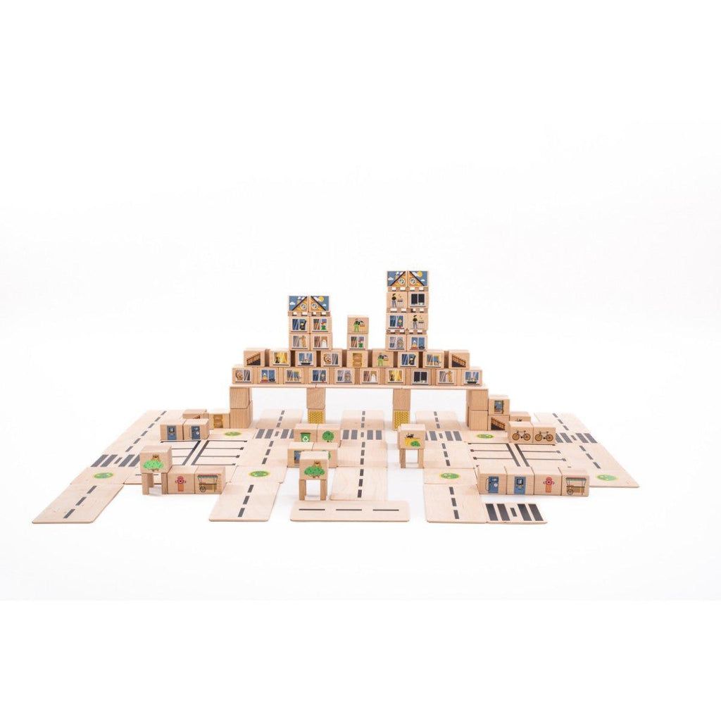 Just blocks CITY medium - 160 deler-Byggeklosser-Just Blocks-Kvalitetstid AS