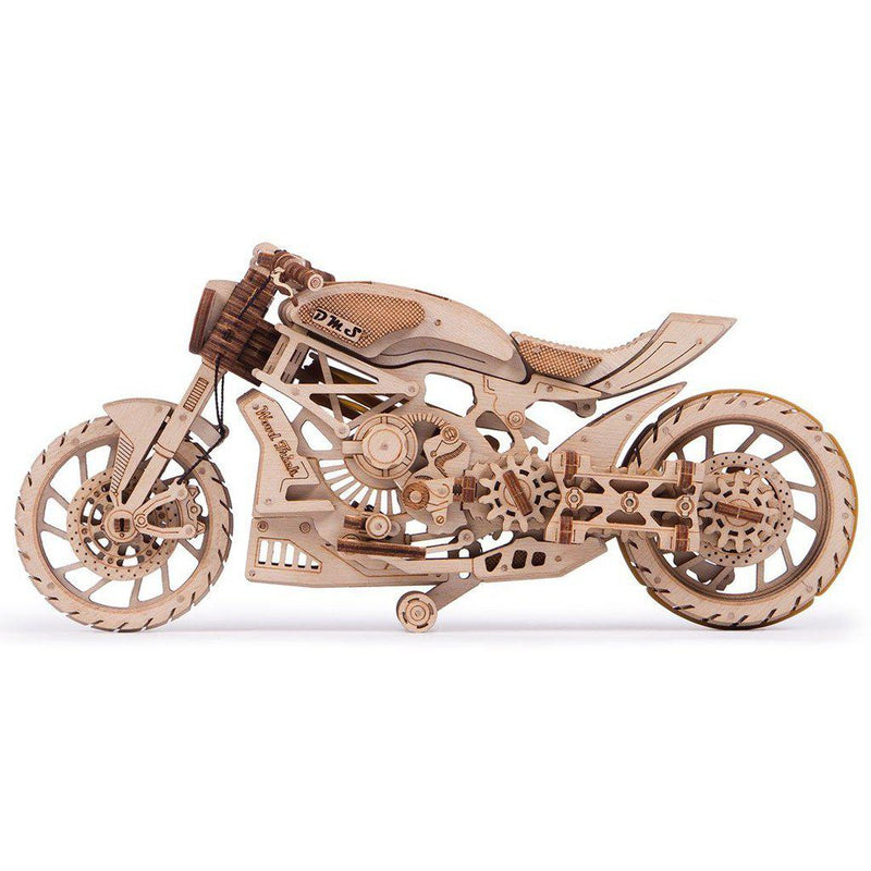 Motorcycle DMS - 3D mekanisk 3D byggesett i tre fra WoodTrick