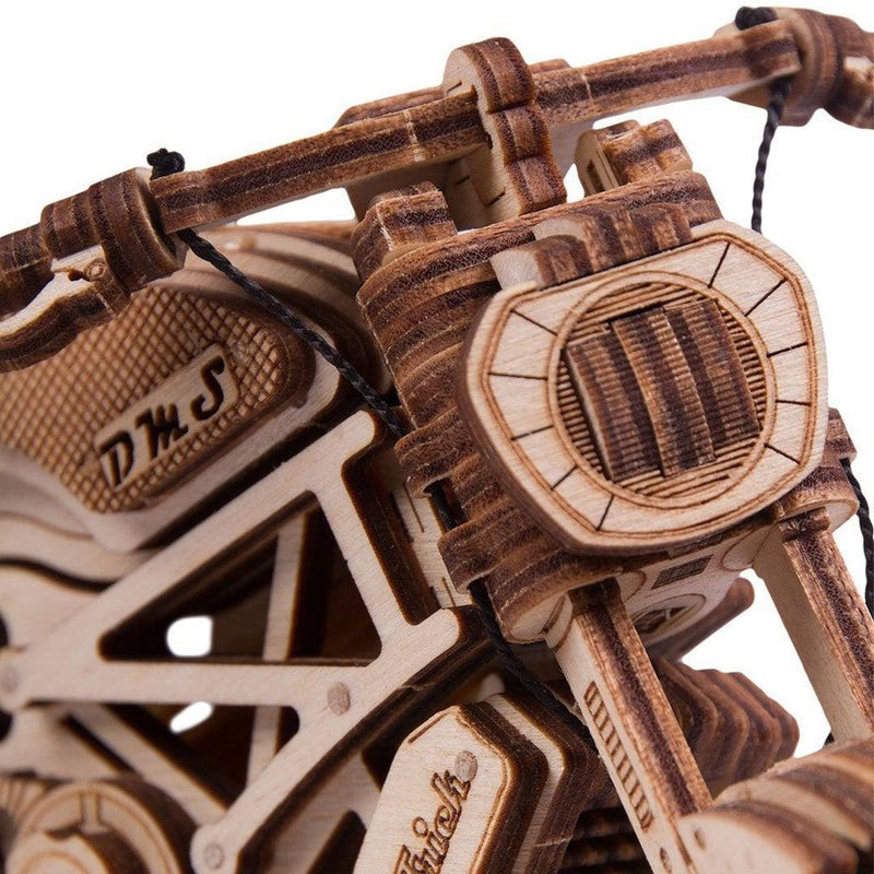 Motorcycle DMS - 3D mekanisk 3D byggesett i tre fra WoodTrick