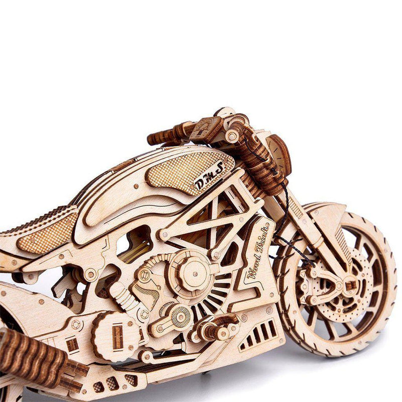 Motorcycle DMS - 3D mekanisk 3D byggesett i tre fra WoodTrick