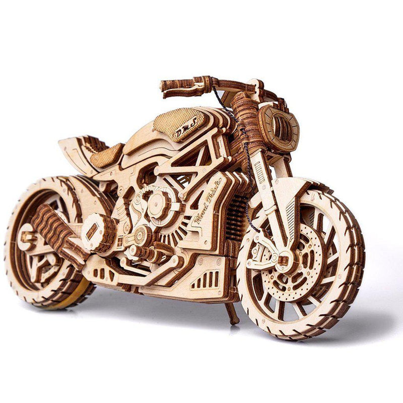 Motorcycle DMS - 3D mekanisk 3D byggesett i tre fra WoodTrick