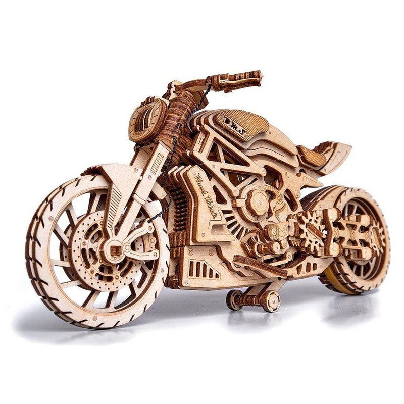 Motorcycle DMS - 3D mekanisk 3D byggesett i tre fra WoodTrick