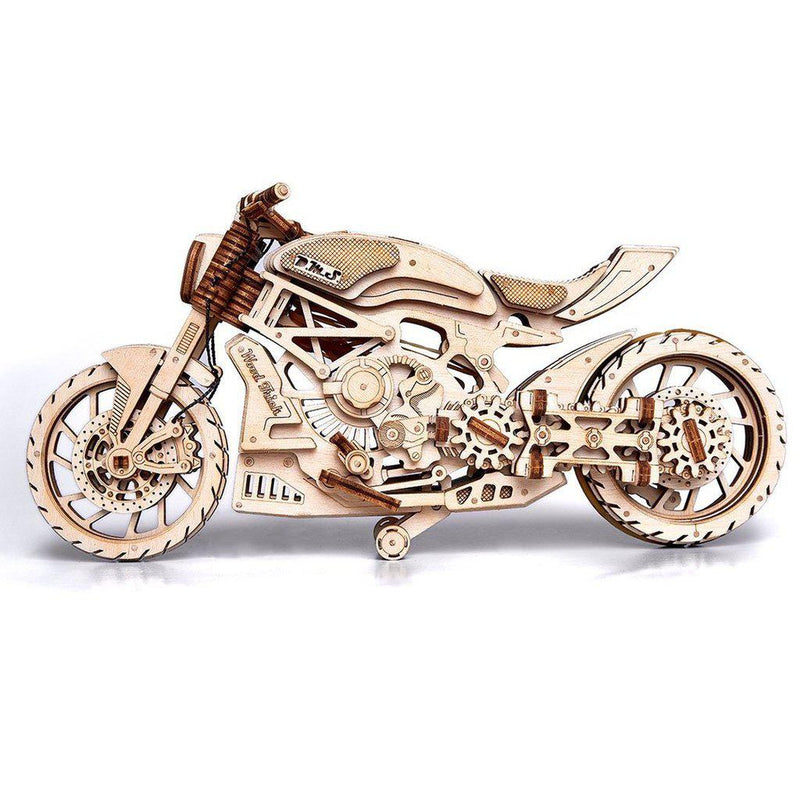 Motorcycle DMS - 3D mekanisk 3D byggesett i tre fra WoodTrick