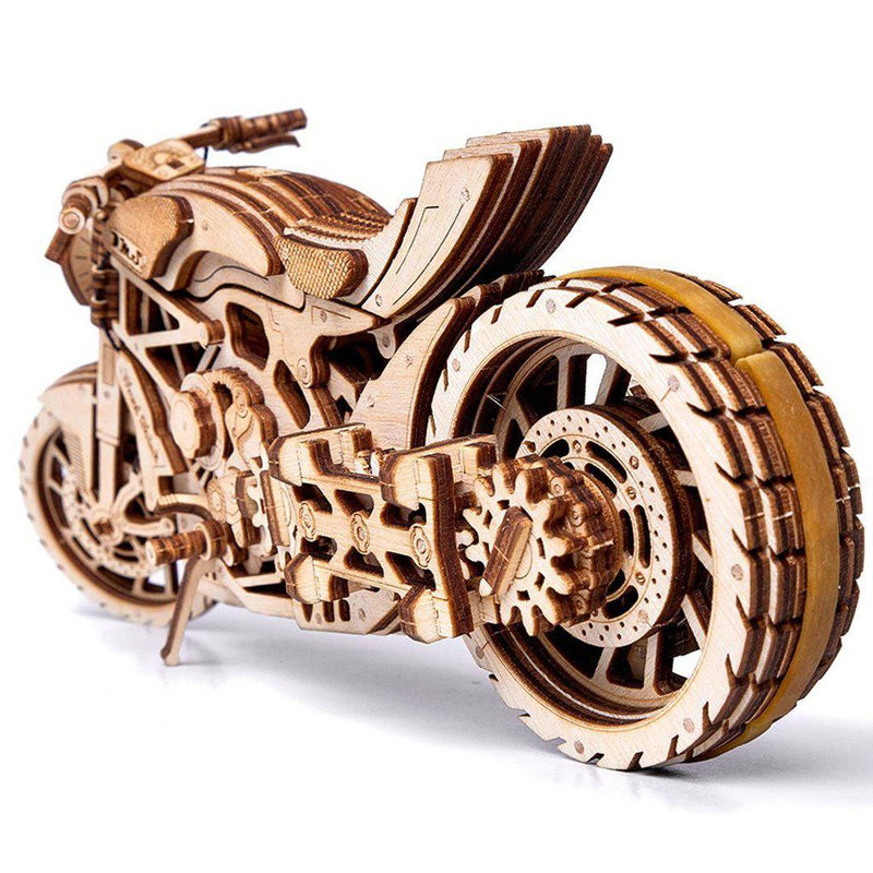 Motorcycle DMS - 3D mekanisk 3D byggesett i tre fra WoodTrick