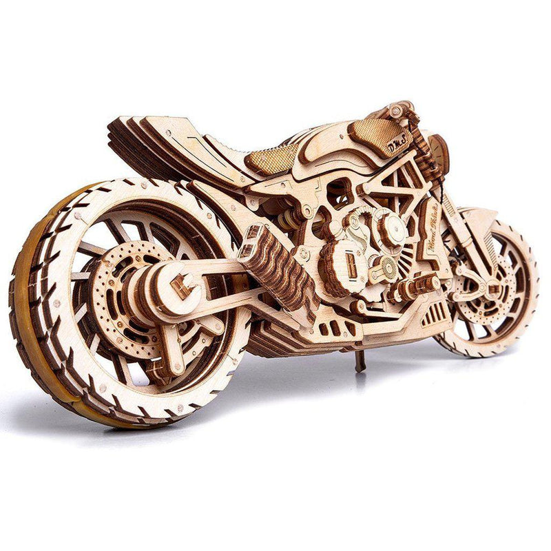 Motorcycle DMS - 3D mekanisk 3D byggesett i tre fra WoodTrick