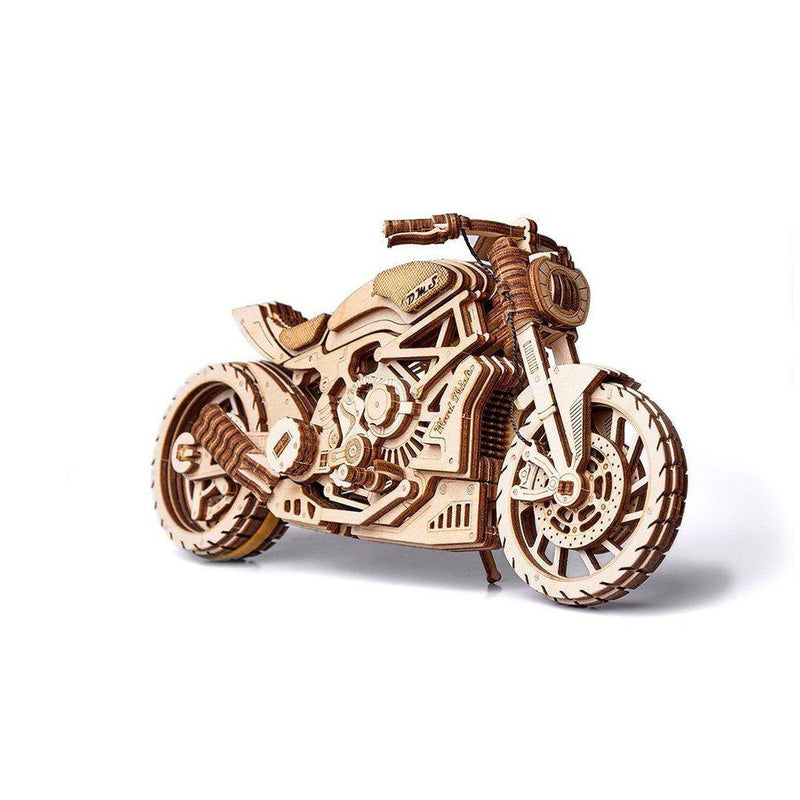 Motorcycle DMS - 3D mekanisk 3D byggesett i tre fra WoodTrick