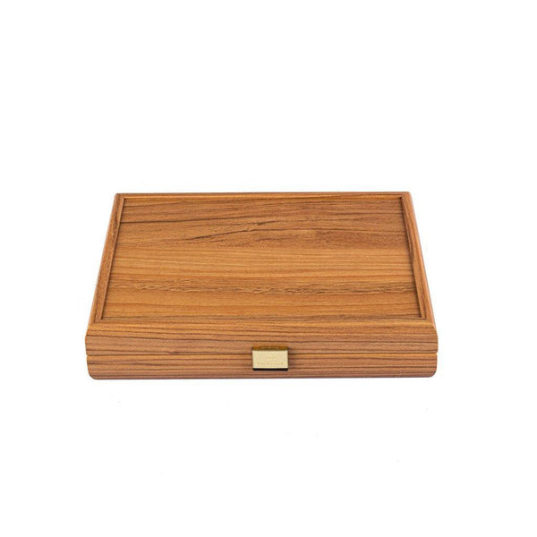 PLASTIC COATED PLAYING CARDS in Walnut colour wooden case-Playing Cards-Manopoulos-Medium-Kvalitetstid AS